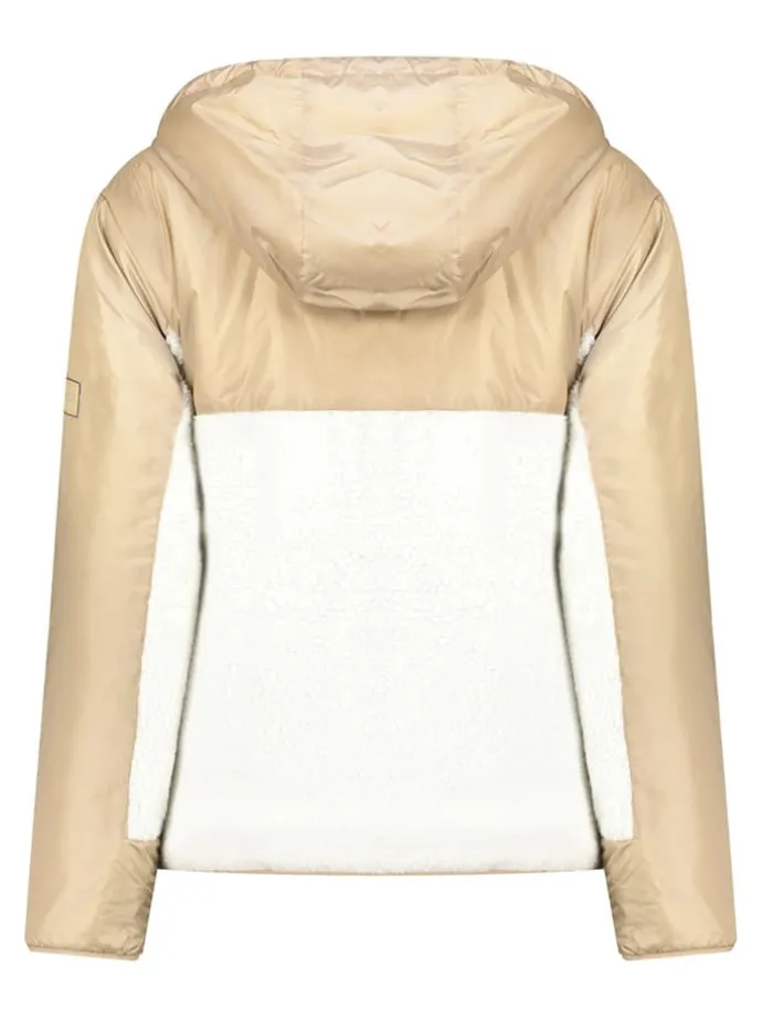 Fleecejacke "Ulyssim" in Beige/ Weiß
