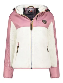 Fleecejacke "Ulyssim" in Rosa/ Weiß