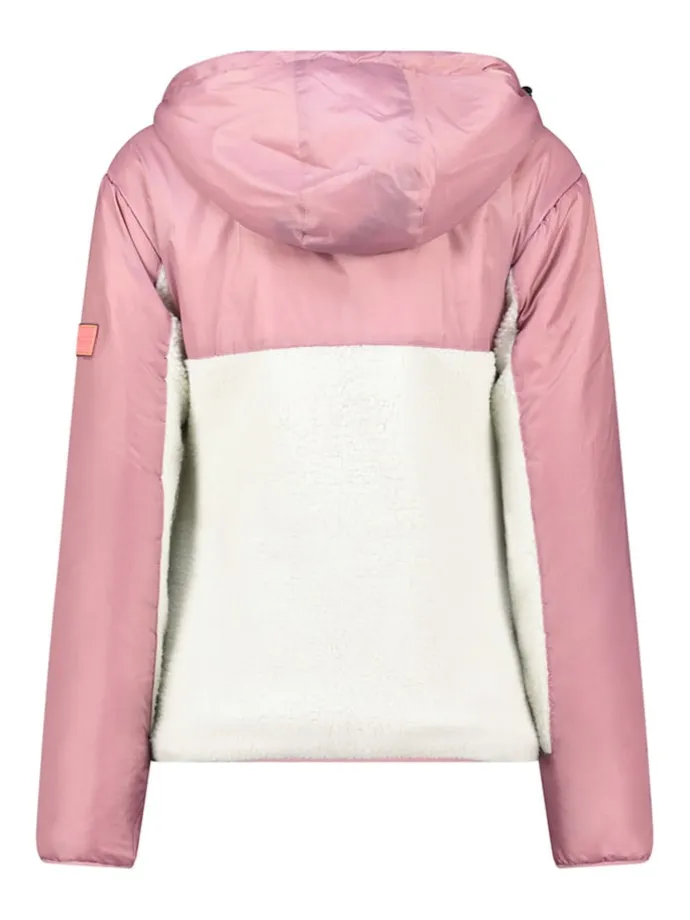 Fleecejacke "Ulyssim" in Rosa/ Weiß
