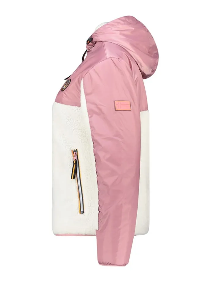 Fleecejacke "Ulyssim" in Rosa/ Weiß