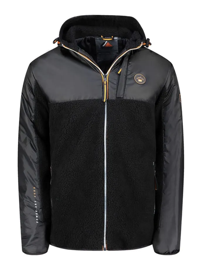 Fleecejacke "Ulyssim" in Schwarz