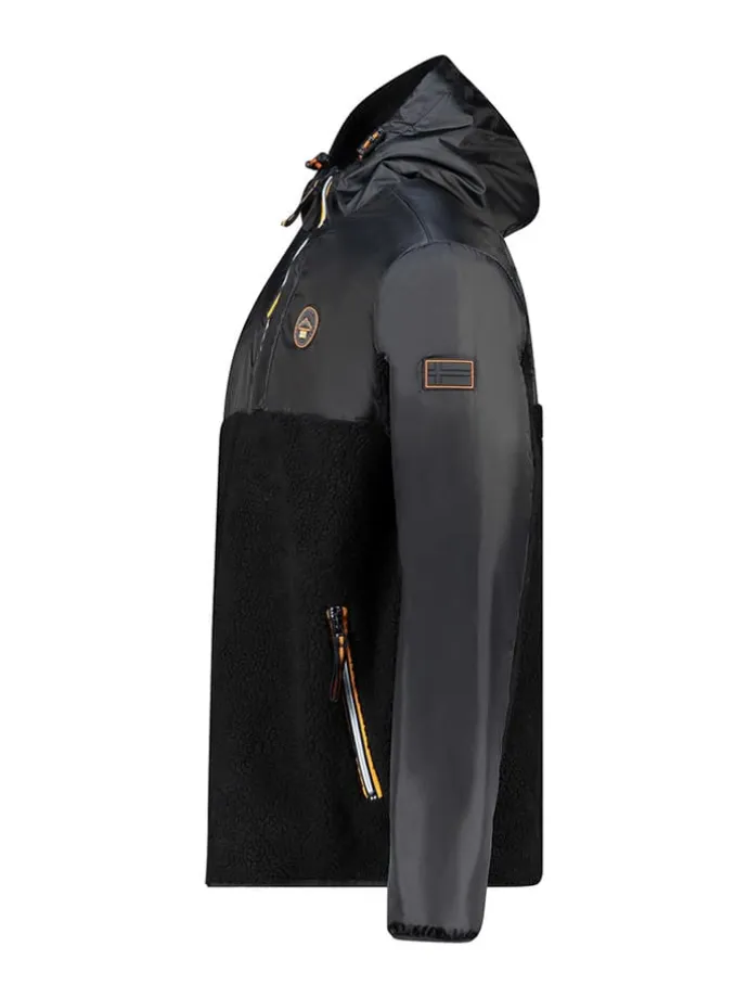 Fleecejacke "Ulyssim" in Schwarz