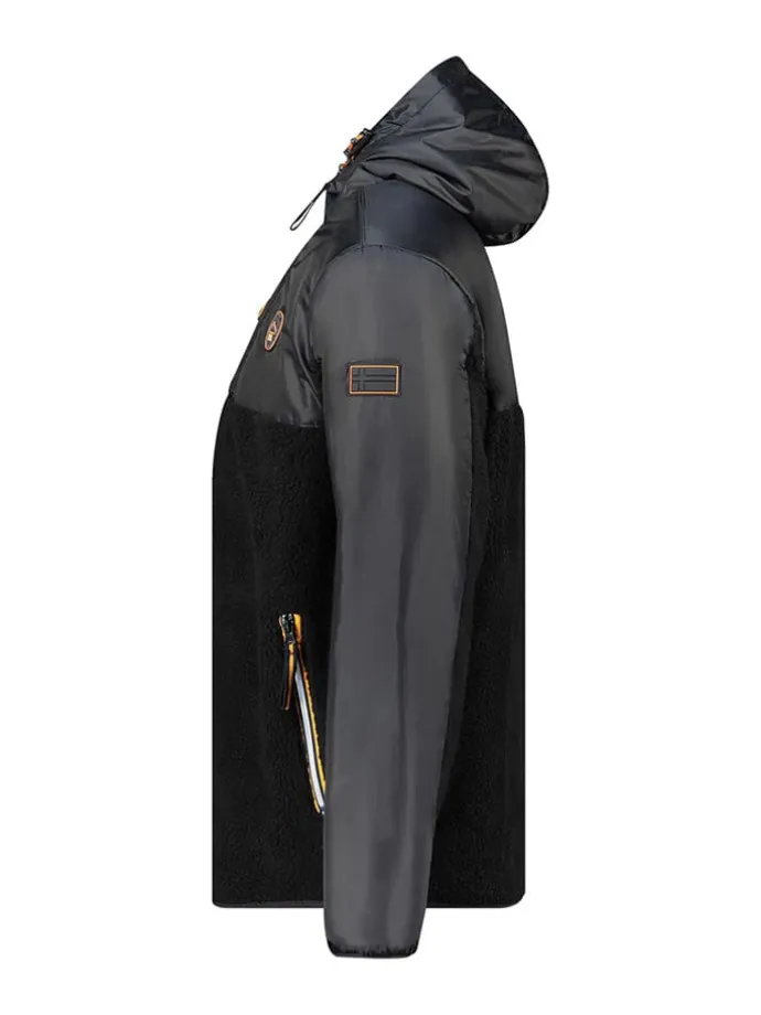 Fleecejacke "Ulyssim" in Schwarz