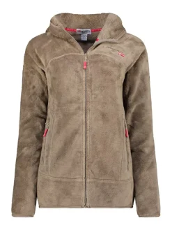 Fleecejacke "Upalood" in Hellbraun/ Grau