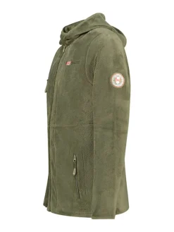 Fleecejacke "Uploadeak" in Olivgrün