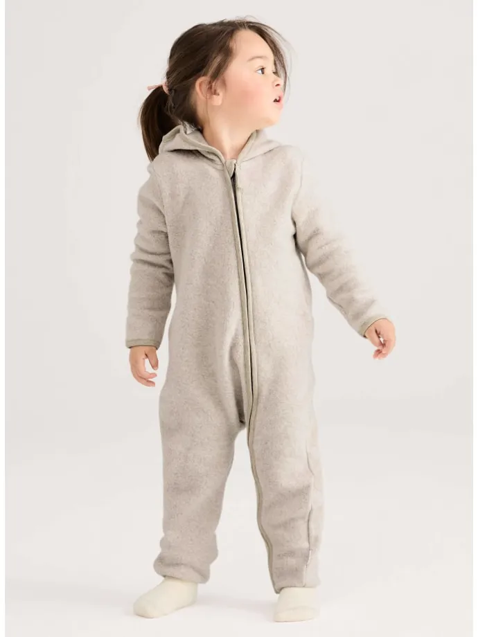 Fleece-Overall in düne