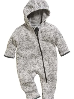 Fleece-Overall in Grau