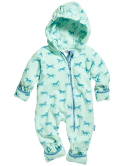 Fleece-Overall in Türkis