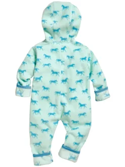 Fleece-Overall in Türkis