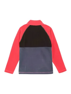 Fleecepullover in Blau/ Schwarz/ Pink
