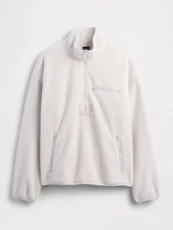Fleecepullover in Creme