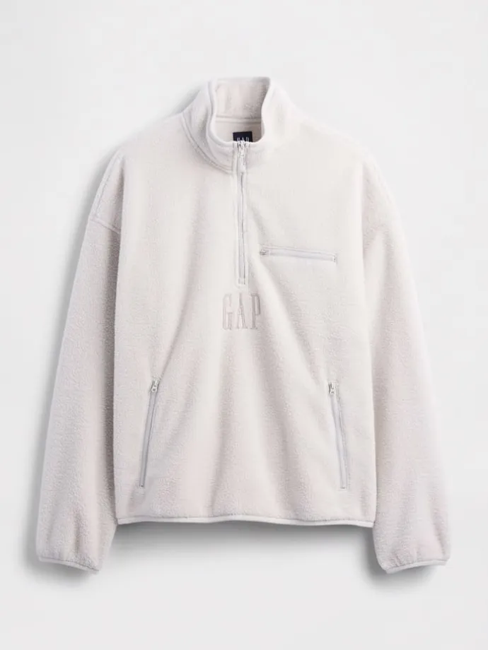 Fleecepullover in Creme