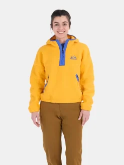 Fleecepullover in Gelb