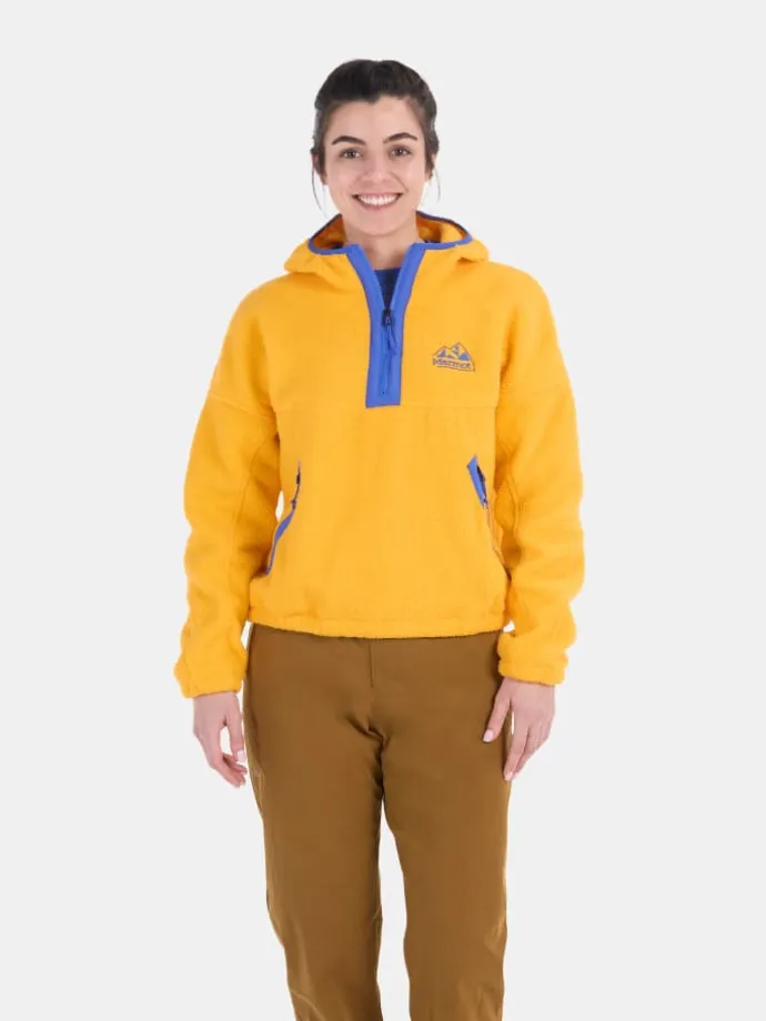 Fleecepullover in Gelb