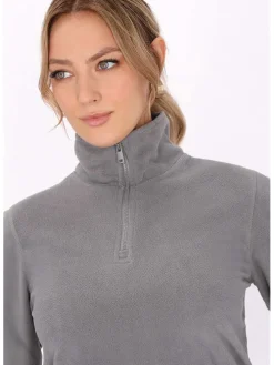 Fleecepullover in Grau