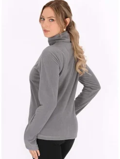 Fleecepullover in Grau