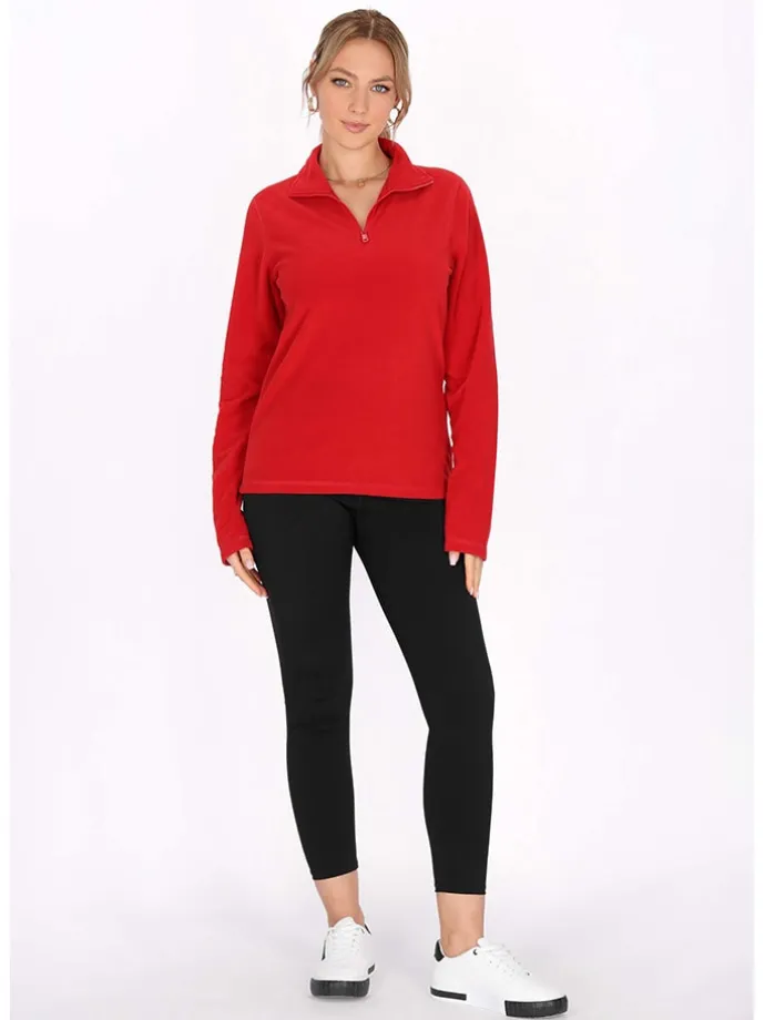 Fleecepullover in Rot
