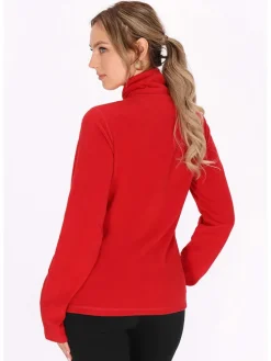 Fleecepullover in Rot