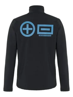 Fleecepullover in Schwarz/ Blau