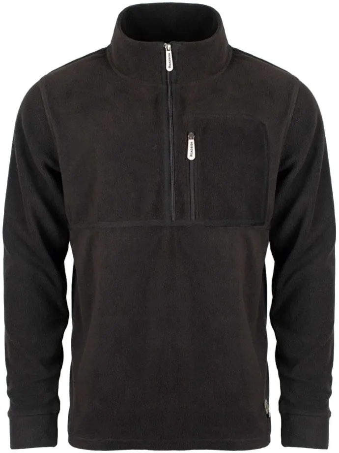 Fleecepullover in Schwarz