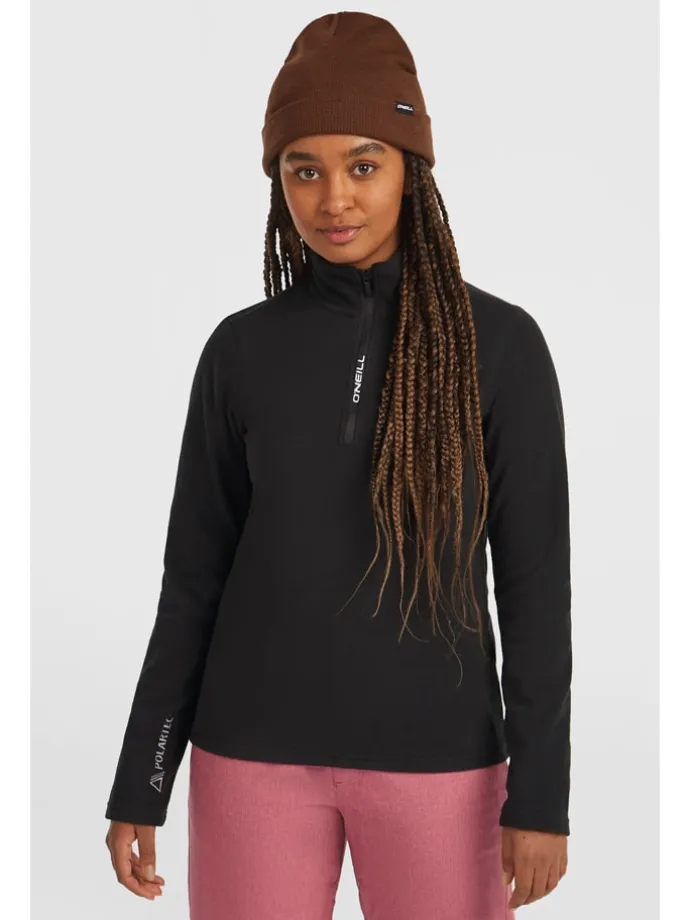 Fleecepullover in Schwarz
