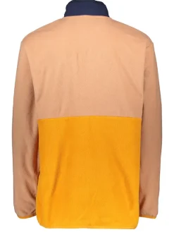 Fleecepullover "Mathew" in Hellbraun/ Gelb