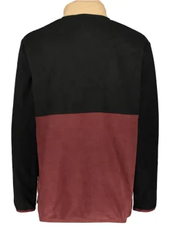 Fleecepullover "Mathew" in Schwarz/ Rot