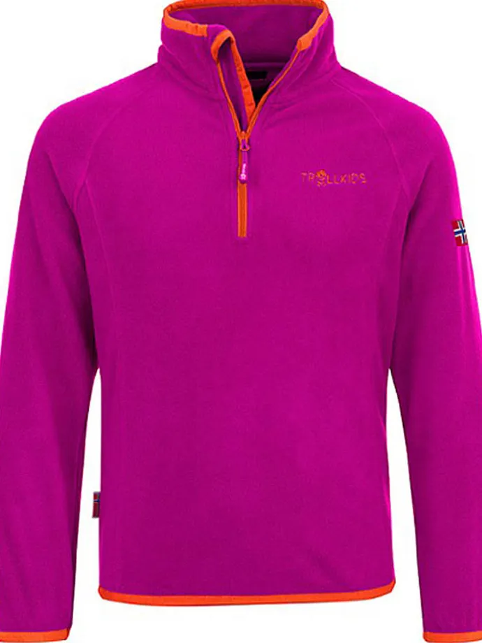 Fleecepullover "Nordland" in Pink/ Orange