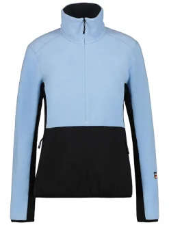 Fleecepullover "Peltoniemi" in Hellblau/ Schwarz