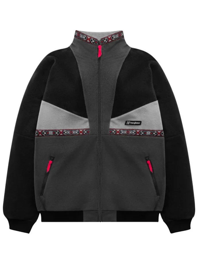 Fleecepullover "Tramantana 91" in Schwarz/ Rot/ Grau