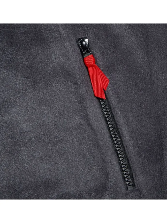 Fleecepullover "Tramantana 91" in Schwarz/ Rot/ Grau