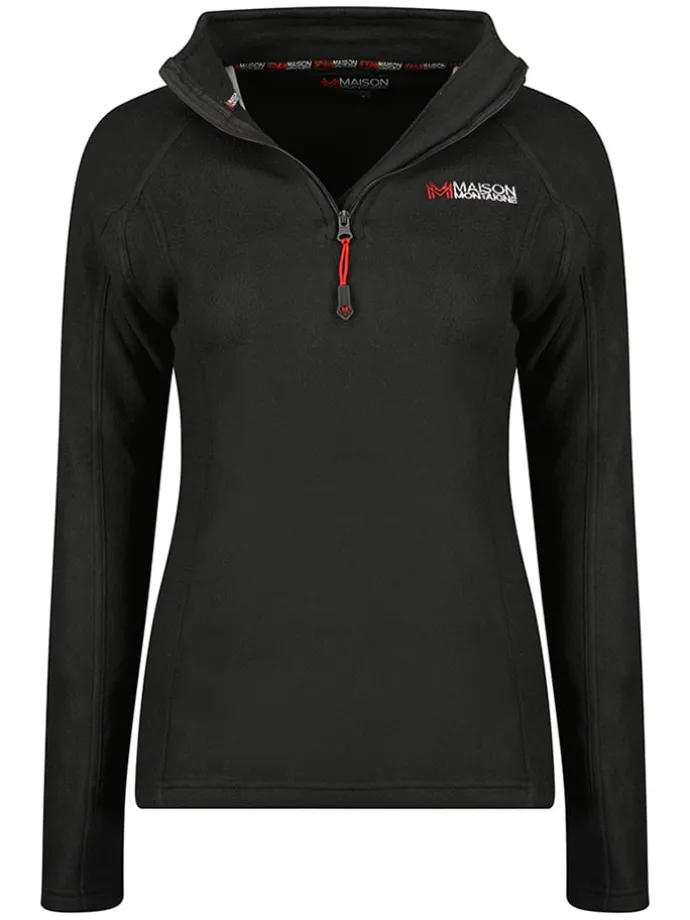 Fleecepullover "Tumai" in Schwarz