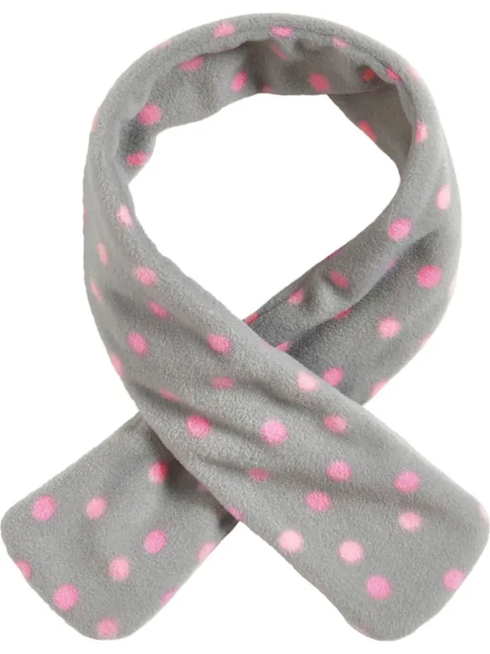 Fleece-Steckschal in Grau/ Rosa