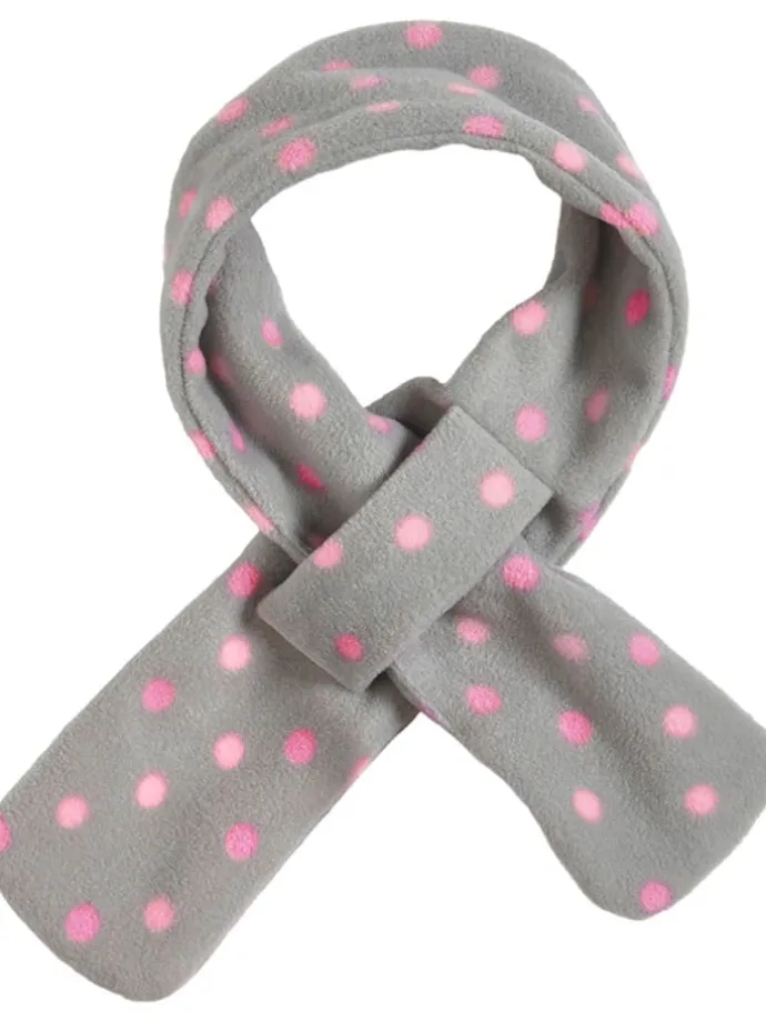 Fleece-Steckschal in Grau/ Rosa