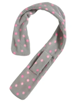 Fleece-Steckschal in Grau/ Rosa