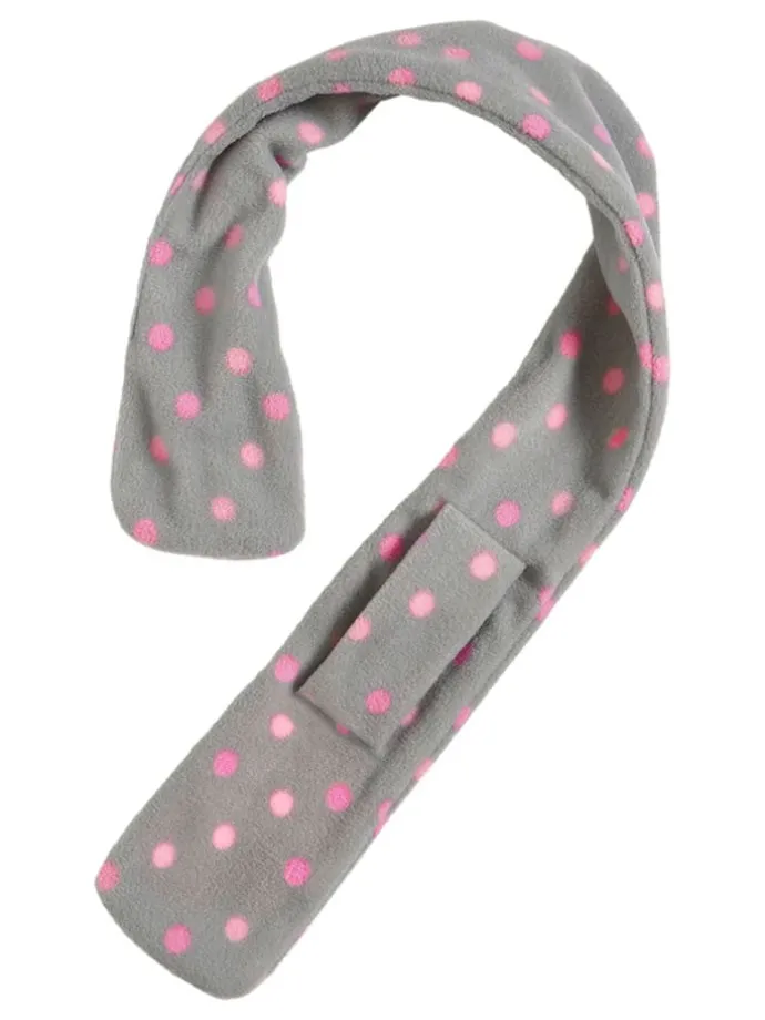 Fleece-Steckschal in Grau/ Rosa