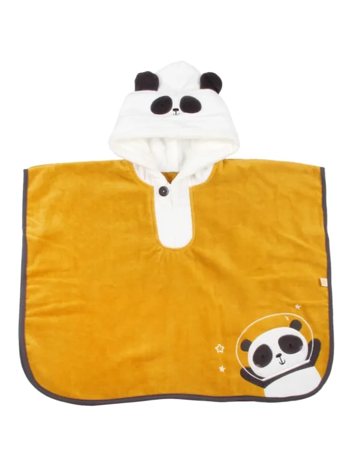Frottee Badeponcho in Gold