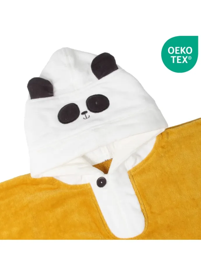 Frottee Badeponcho in Gold
