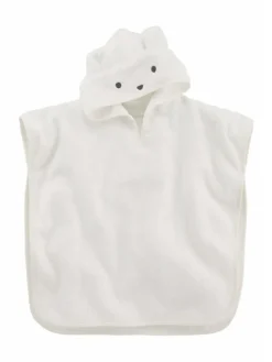 Frottee Poncho in naturweiss