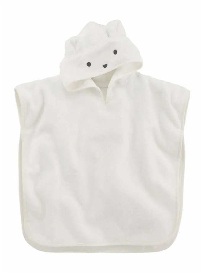 Frottee Poncho in naturweiss