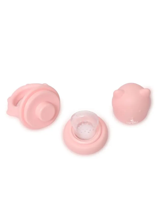 Fruchtsauger 2 in 1 Beißring in rosa