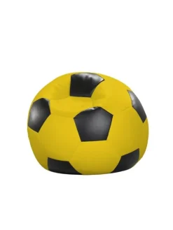 Fußball-Sitzball Kunstleder gelb/schwarz Ø 90 cm in gelb/schwarz
