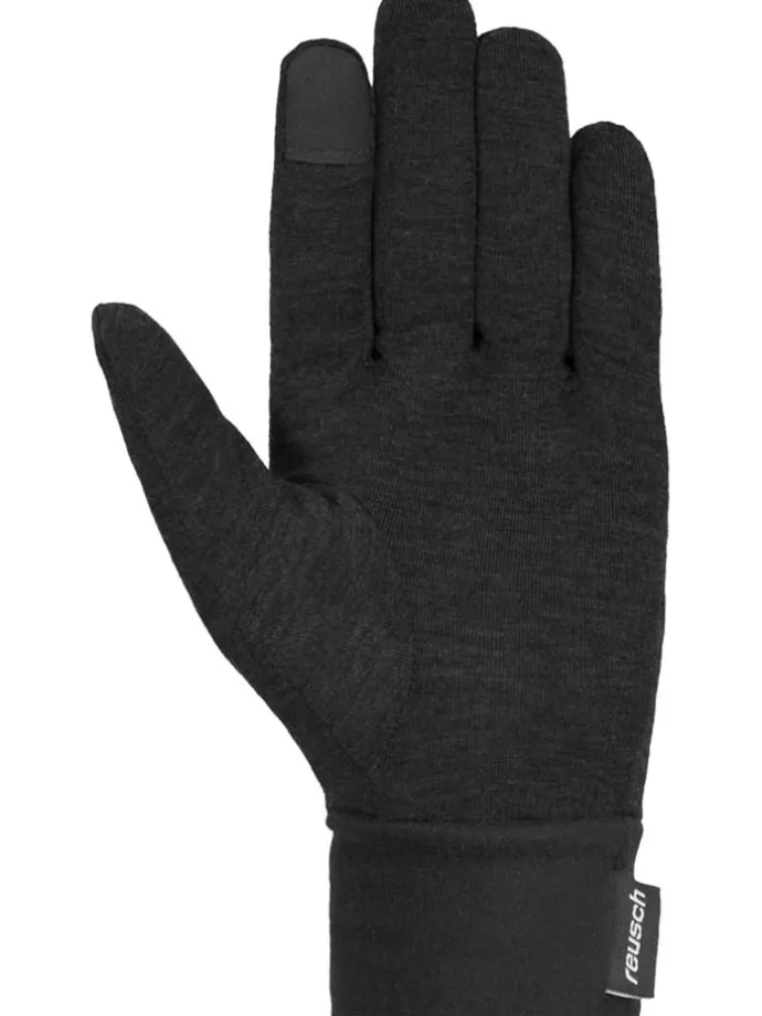 Funktionsfingerhandschuhe "Silk liner" in Schwarz
