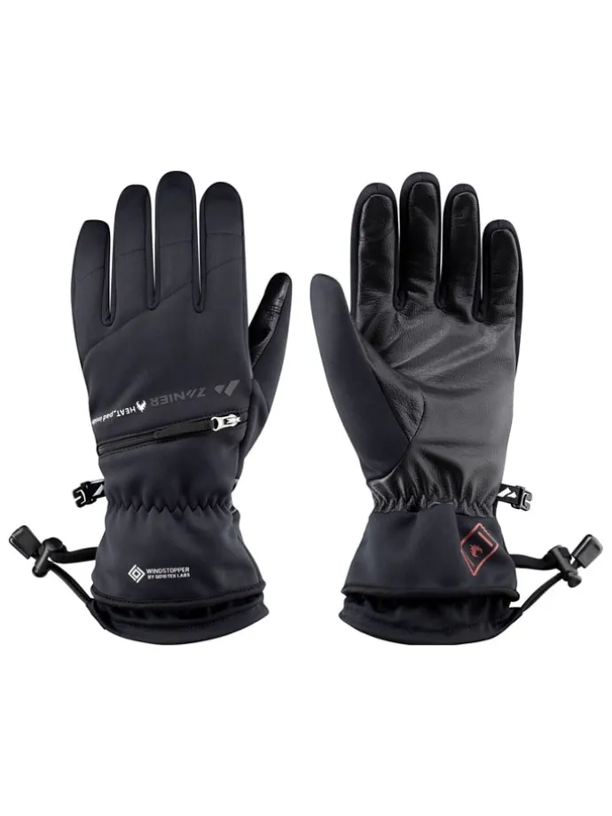 Funktionsfingerhandschuhe "Heat Pads" in Schwarz