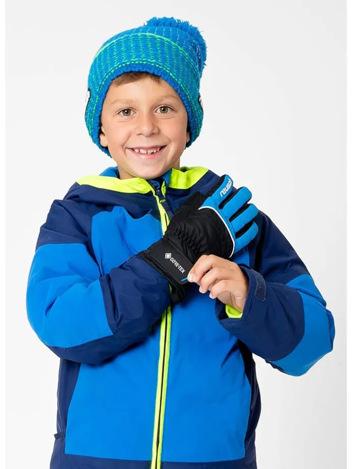 Funktionsfingerhandschuhe "Teddy GORE-TEX" in Schwarz/ Blau