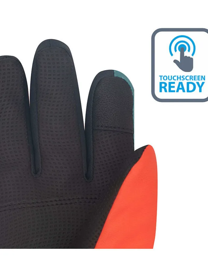 Funktions-Handschuhe "Rauland" in Blau/ Orange