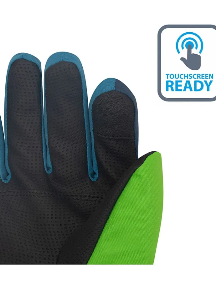 Funktions-Handschuhe "Rauland" in Dunkelblau/ Grün