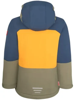 Funktionsjacke "Hardanger" in Gelb/ Khaki/ Blau
