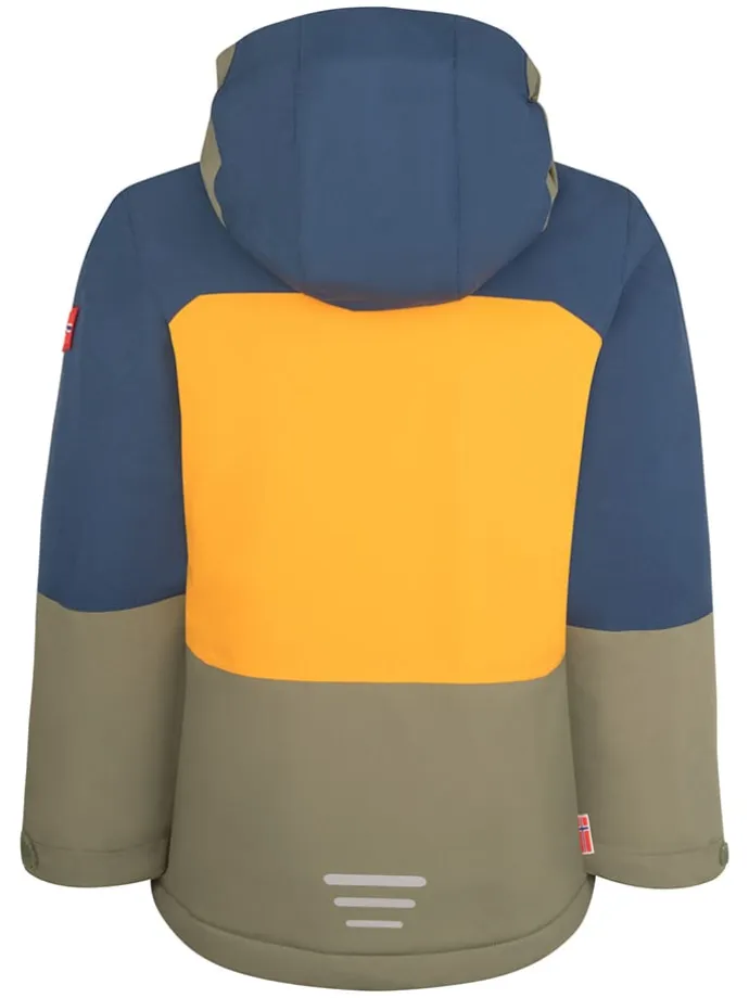 Funktionsjacke "Hardanger" in Gelb/ Khaki/ Blau