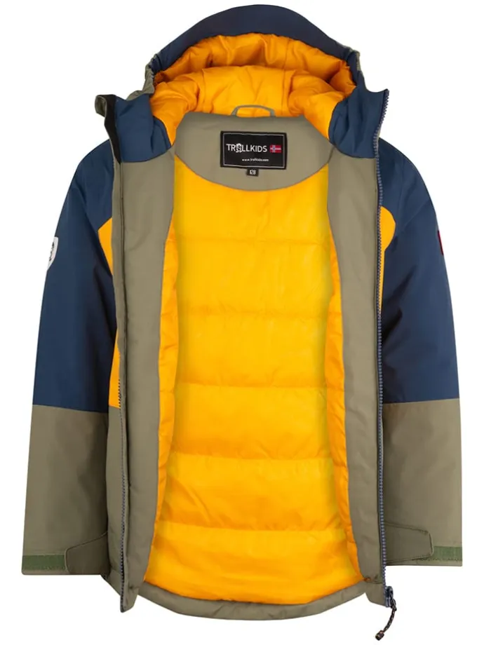 Funktionsjacke "Hardanger" in Gelb/ Khaki/ Blau